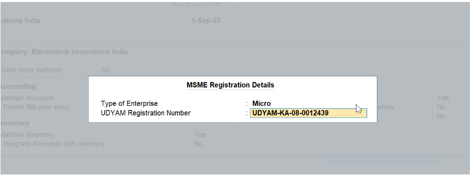 Udyam No.
